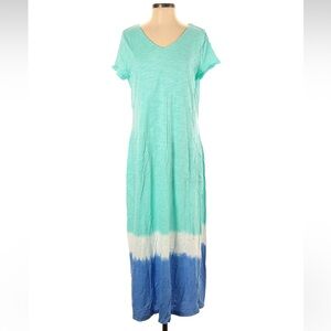 Blue and White Maxi Dress